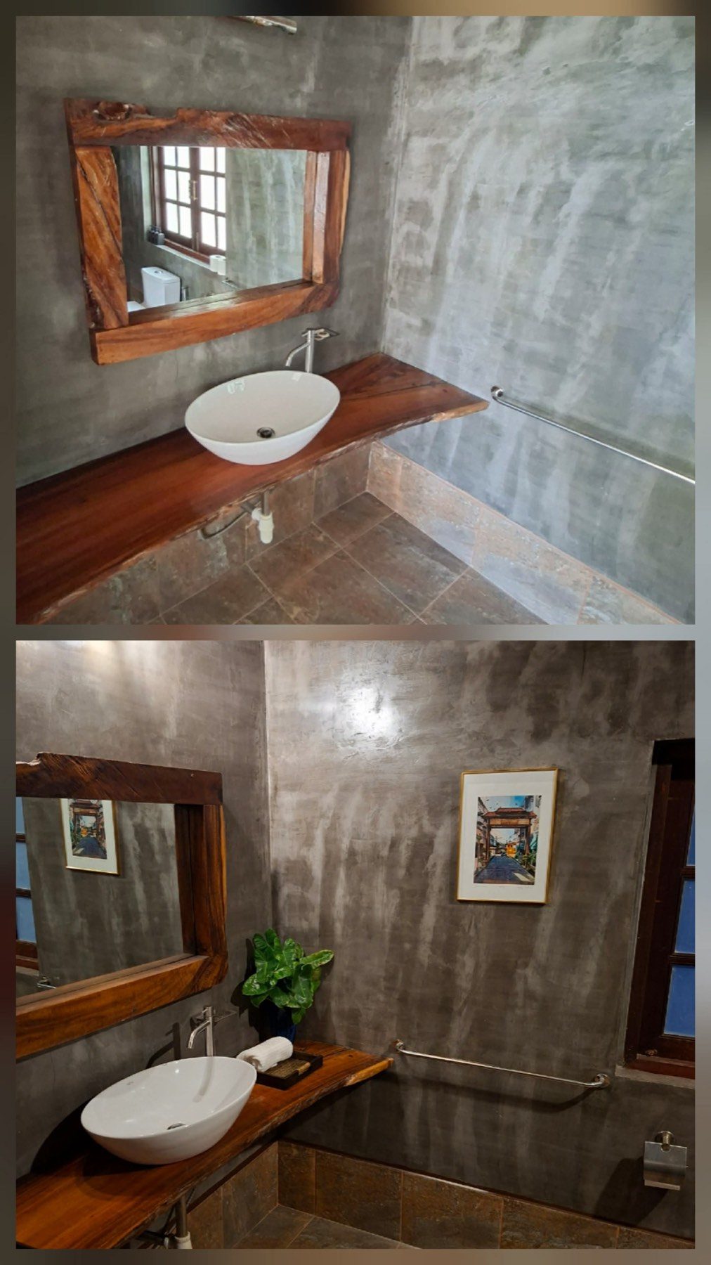 Bathroom — before & after.