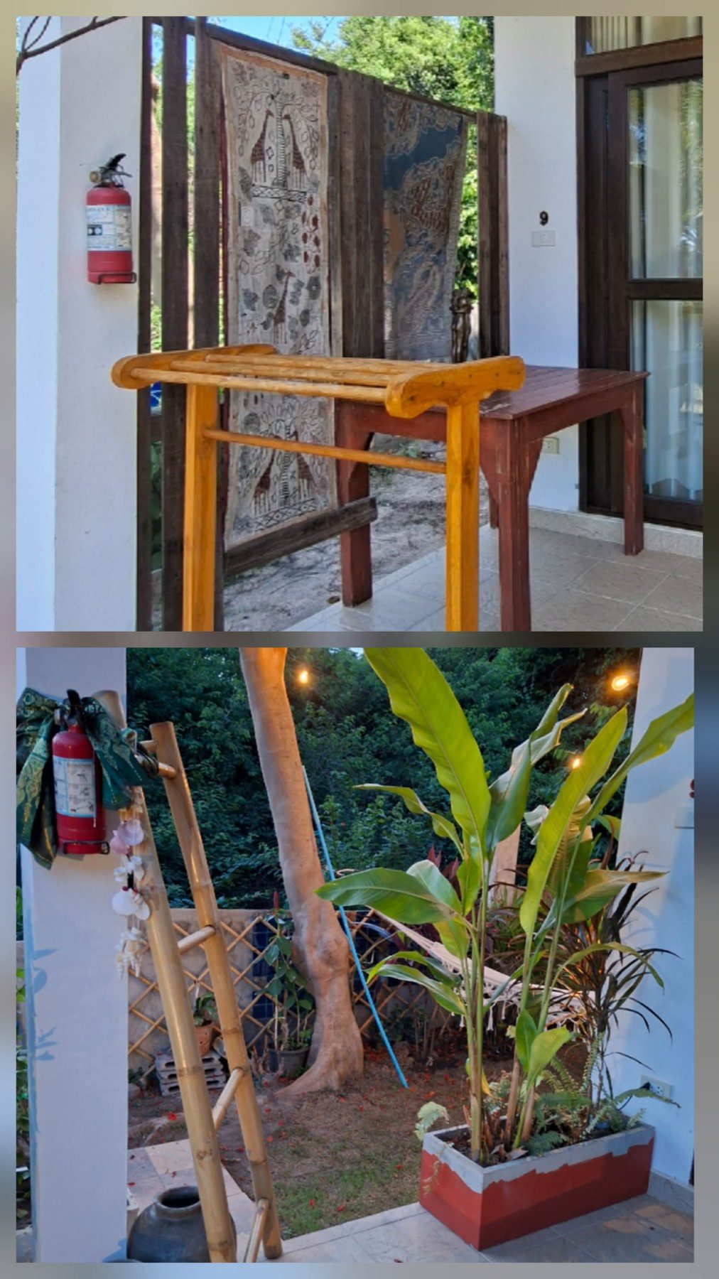 Porch decor — before & after.