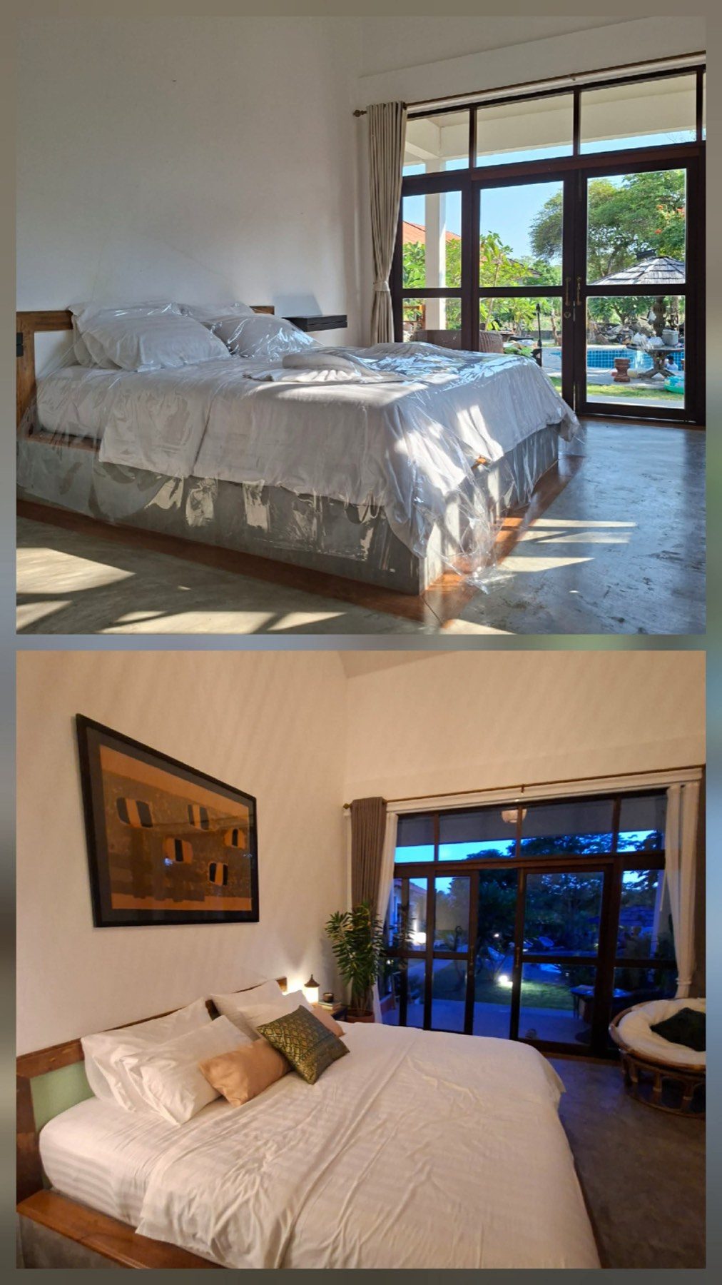 Art & light — before & after.